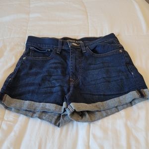 Dark blue jean shorts